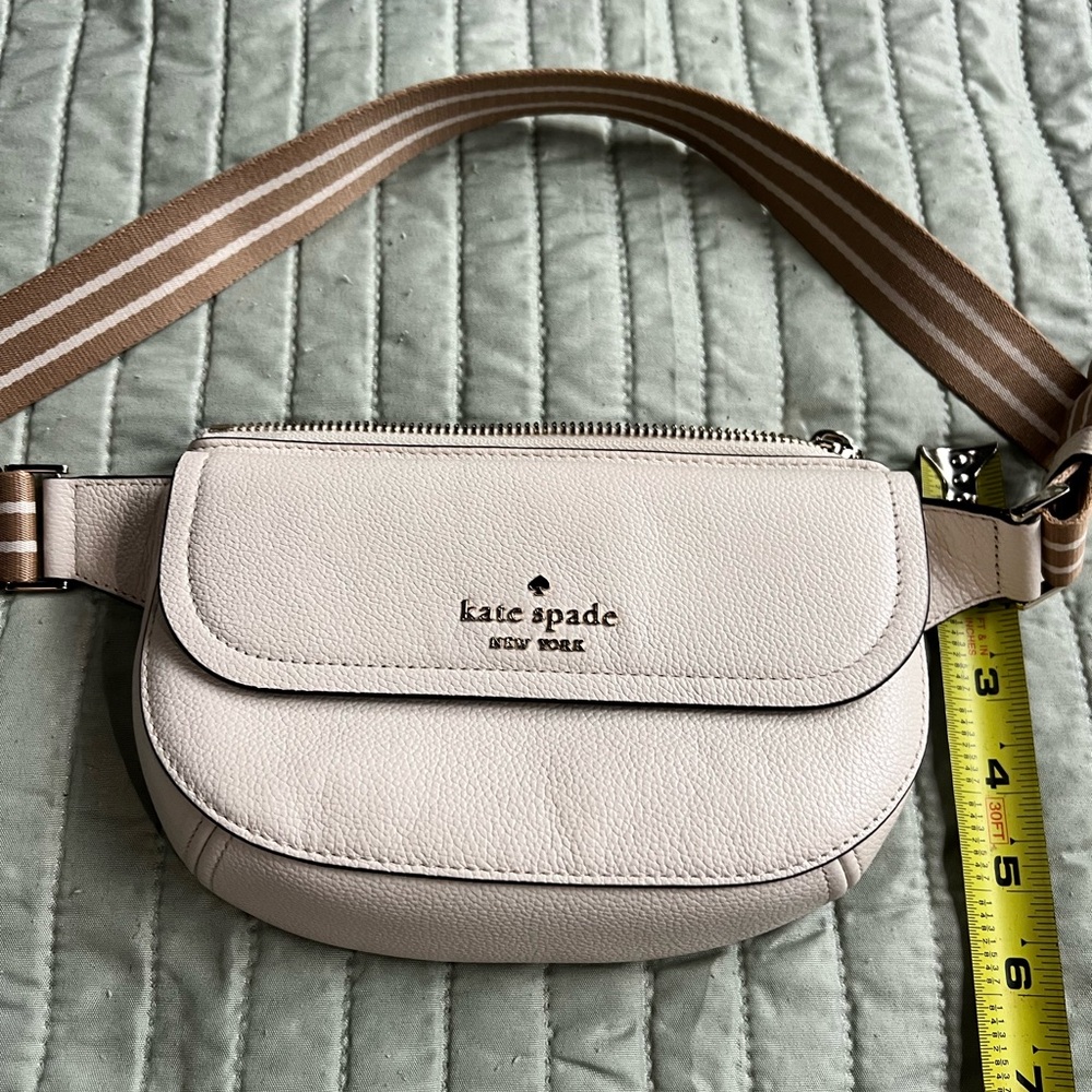 Kate Spade Cream Crossbody with Striped Strap